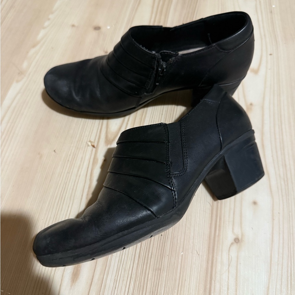 Well worn but functional flight attendant heels